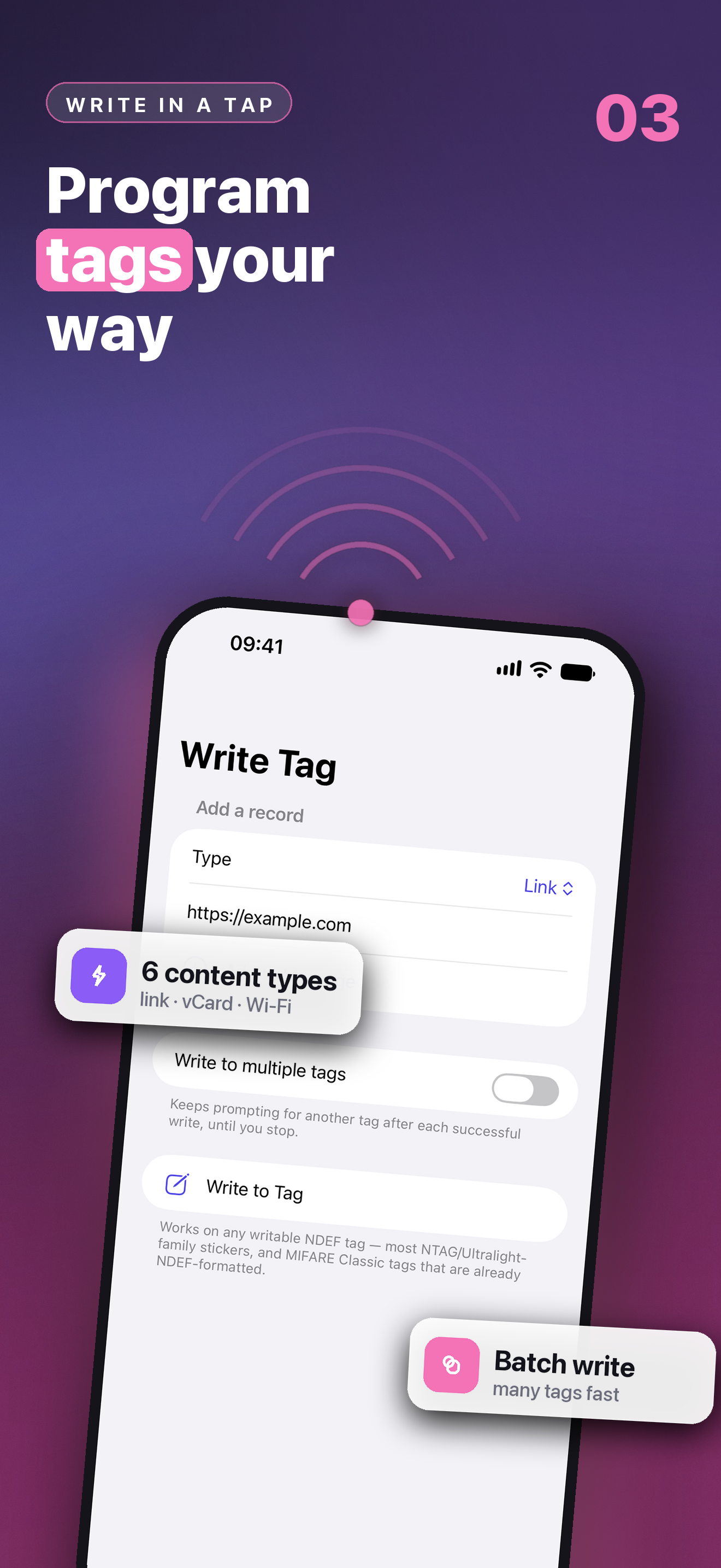 Program tags your way