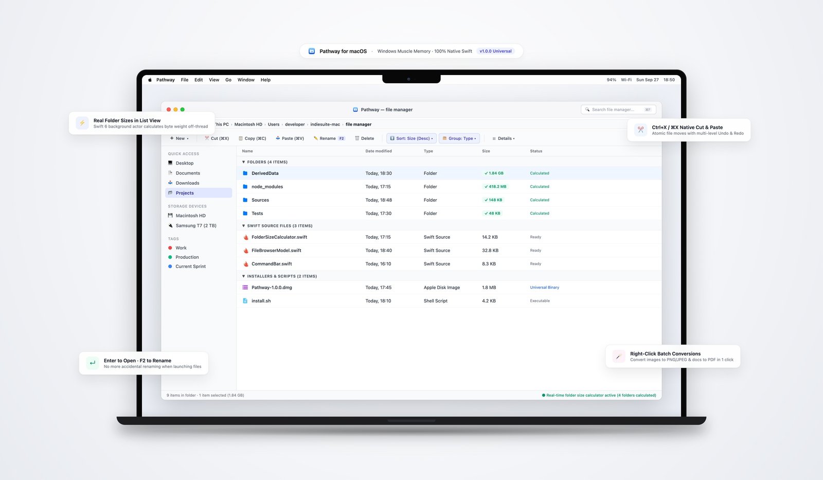 Pathway on MacBook Pro